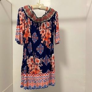 3/4 sleeve floral sundress